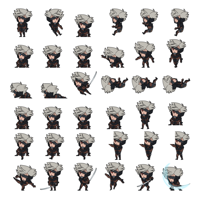 Raiden (Red) Shimeji Sprite Preview