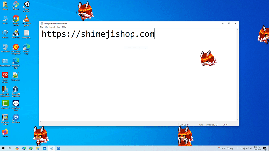 Rena Rouge Shimeji on Desktop