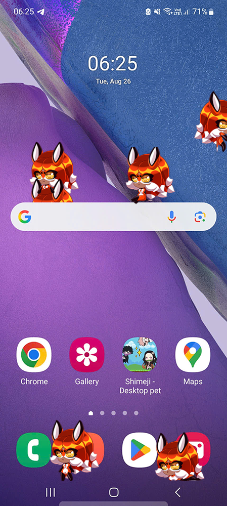 Rena Rouge Shimeji on Mobile