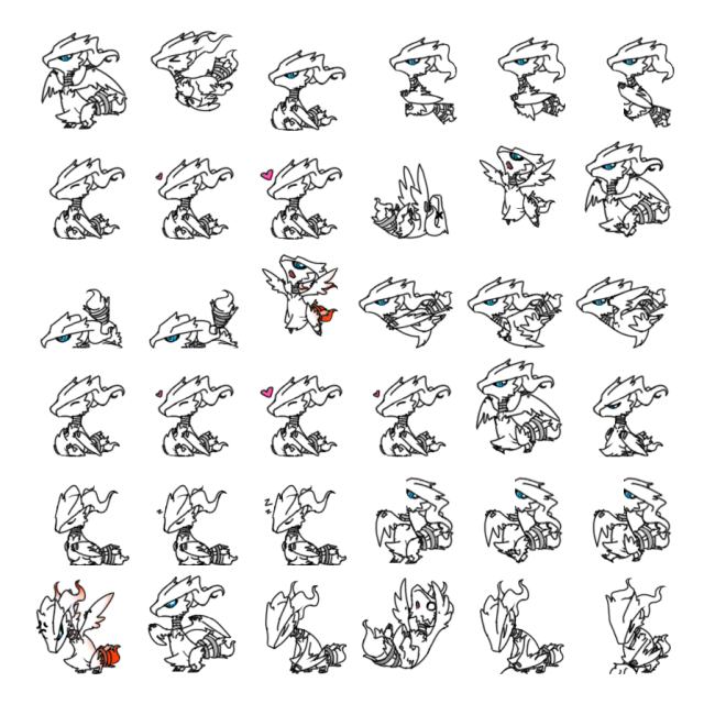 Reshriram Shimeji Sprite Preview