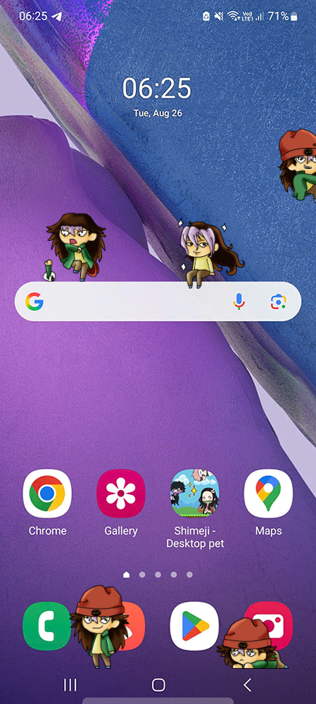 Rex Raptor Shimeji on Mobile