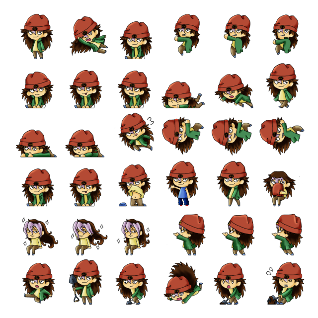 Rex Raptor Shimeji Sprite Preview