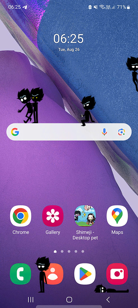 Rick (Shadow) Shimeji on Mobile