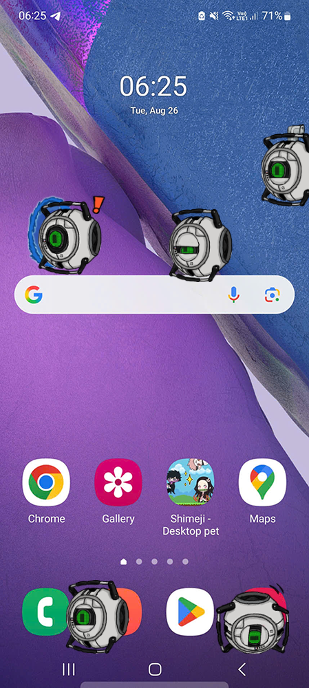 Rick Shimeji on Mobile