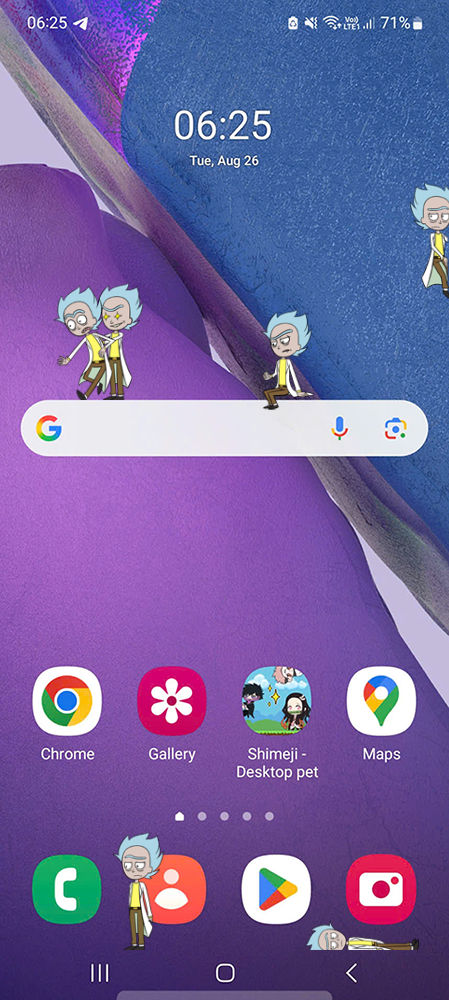 Rick (Yellow Shirt) Shimeji on Mobile
