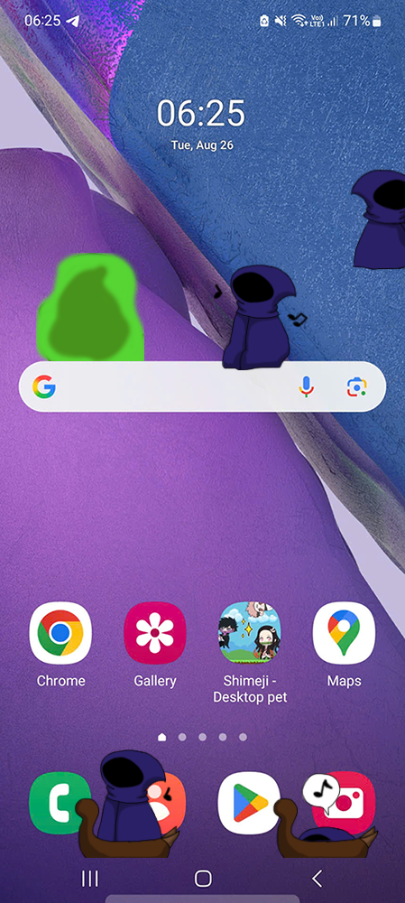 River Person Shimeji on Mobile