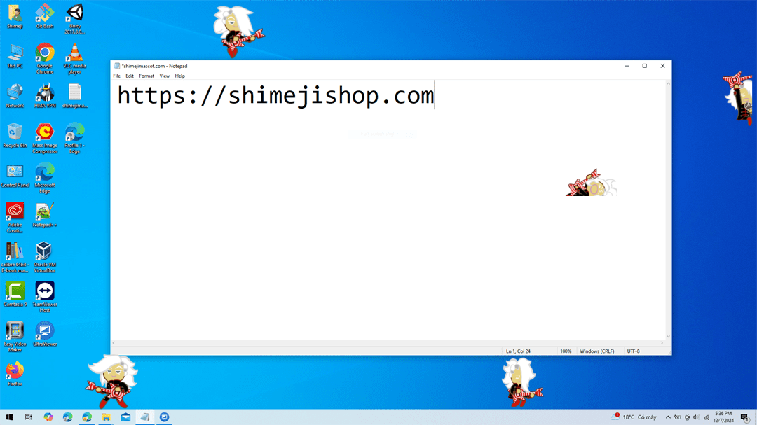Rockstar Cookie Shimeji on Desktop