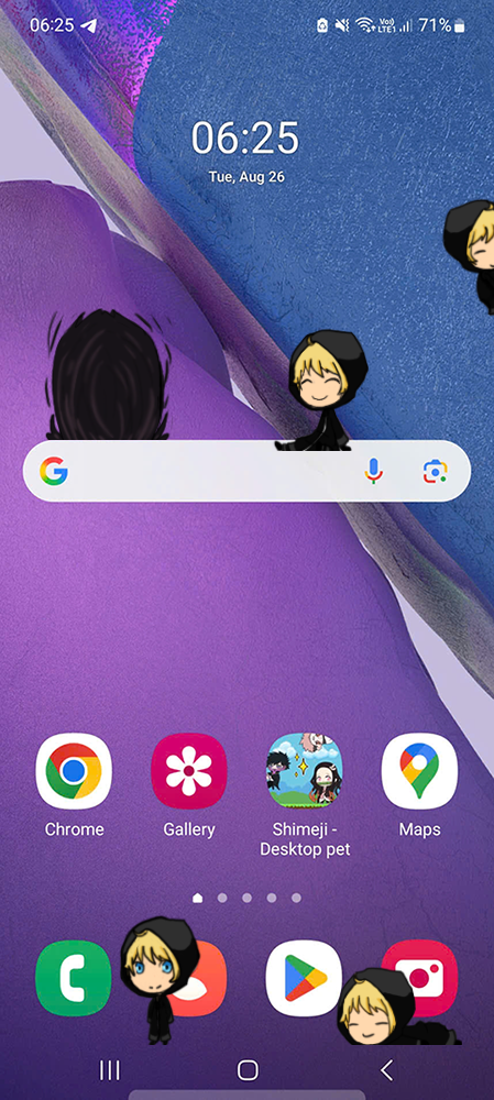 Roxas Shimeji on Mobile