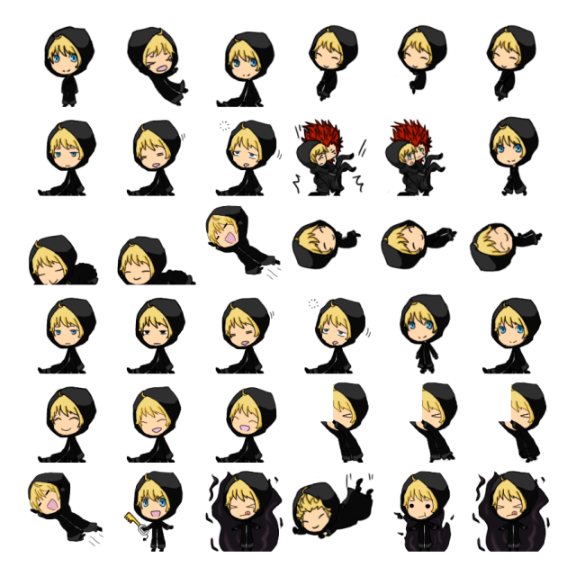 Roxas Shimeji Sprite Preview