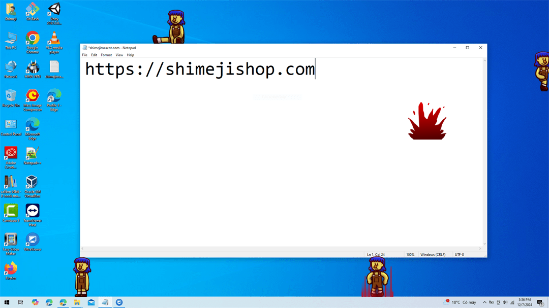 Roy Shimeji on Desktop