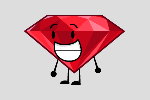 Ruby Shimeji featured image – free desktop pet from Battle for Dream Island