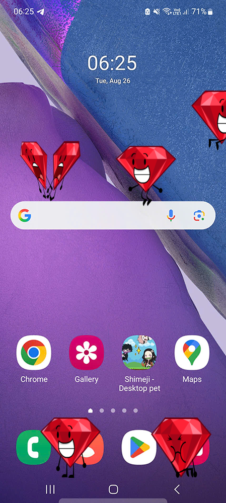 Ruby Shimeji on Mobile