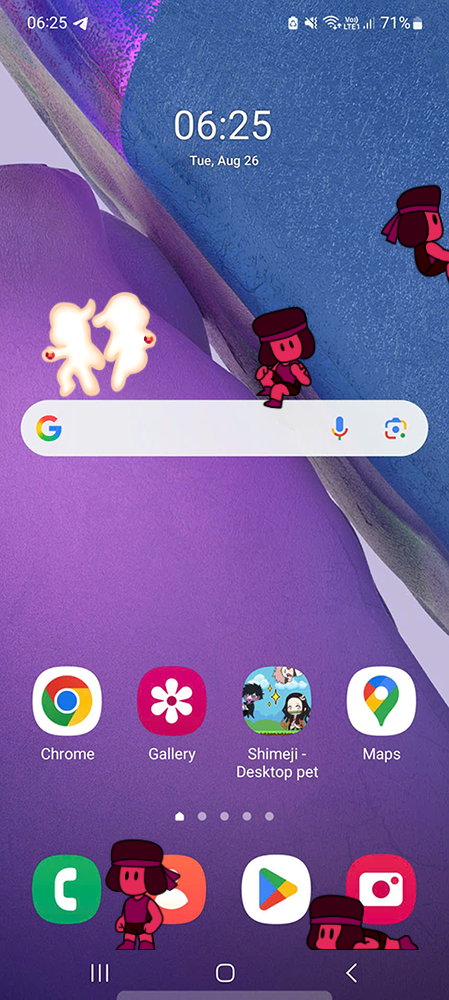 Ruby Shimeji on Mobile