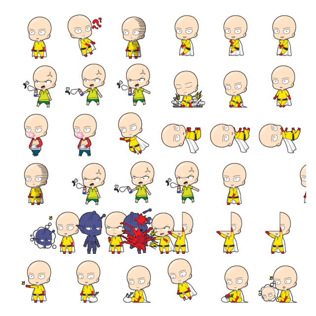 Saitama Shimeji Sprite Preview