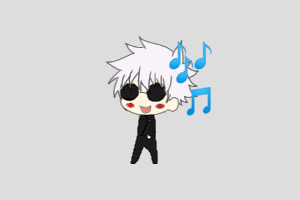 Satoru Gojo Shimeji featured image – free desktop pet from Jujutsu Kaisen