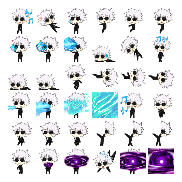 Satoru Gojo Shimeji Sprite Preview