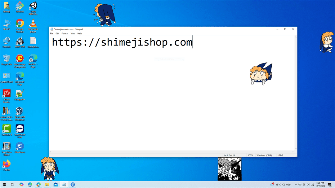 Sebastian Shimeji on Desktop