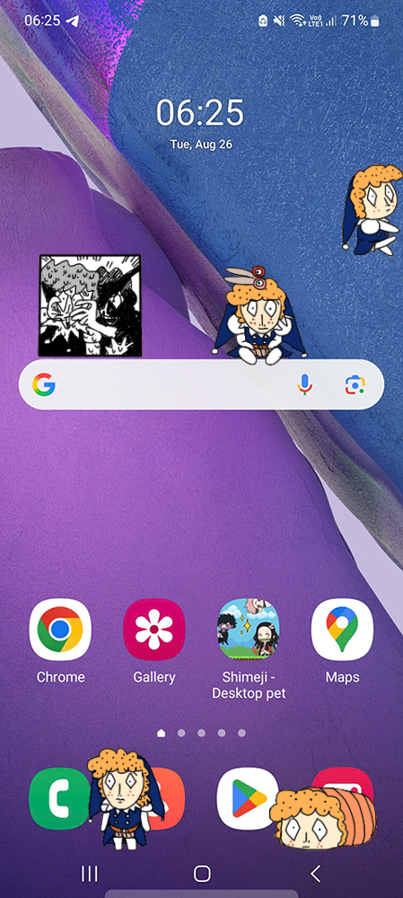 Sebastian Shimeji on Mobile