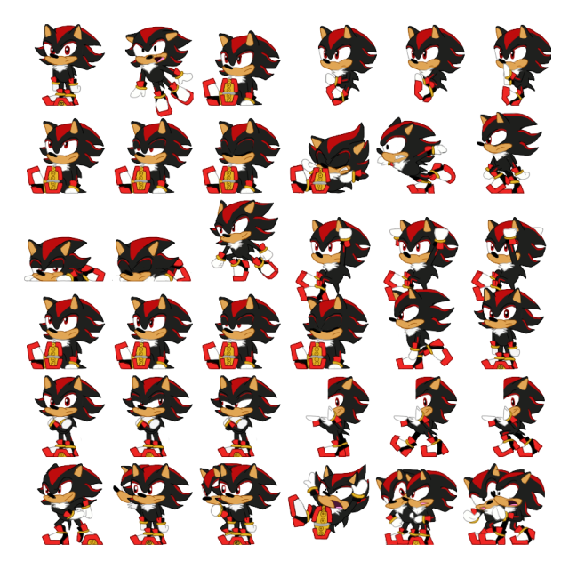 Shadow the Hedgehog Shimeji Sprite Preview