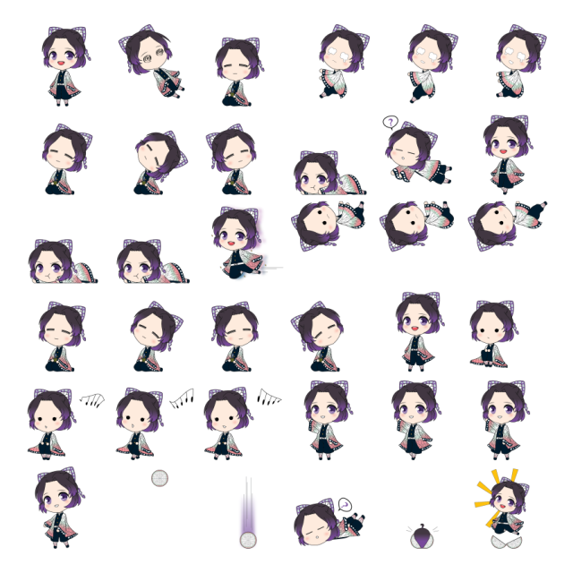Shinobu Kocho Shimeji Sprite Preview