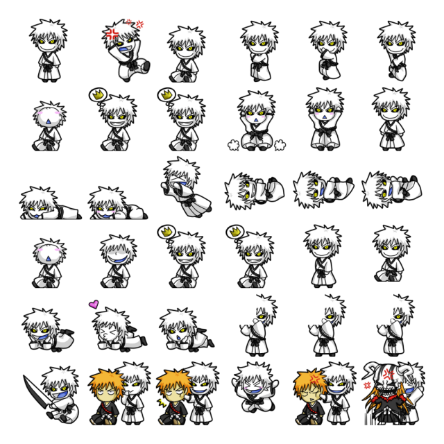 Shirosaki Hichigo Shimeji Sprite Preview
