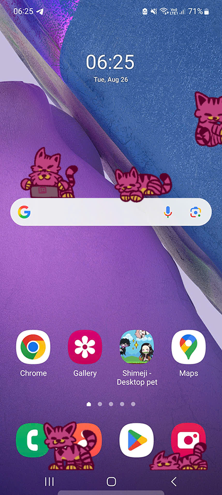 Shlubby Shimeji on Mobile