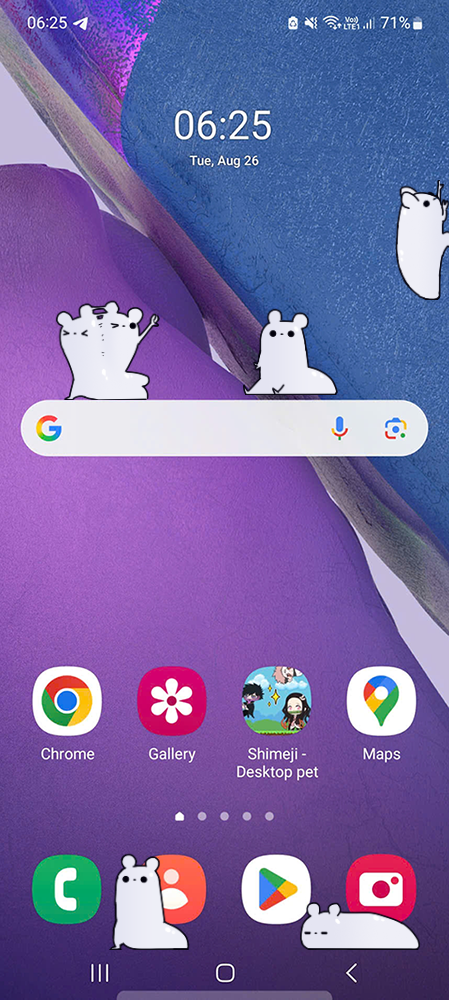 Slugcat Shimeji on Mobile