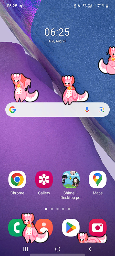 Slugcat Shimeji on Mobile