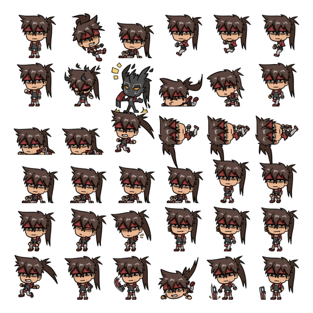 Sol Badguy Shimeji Sprite Preview