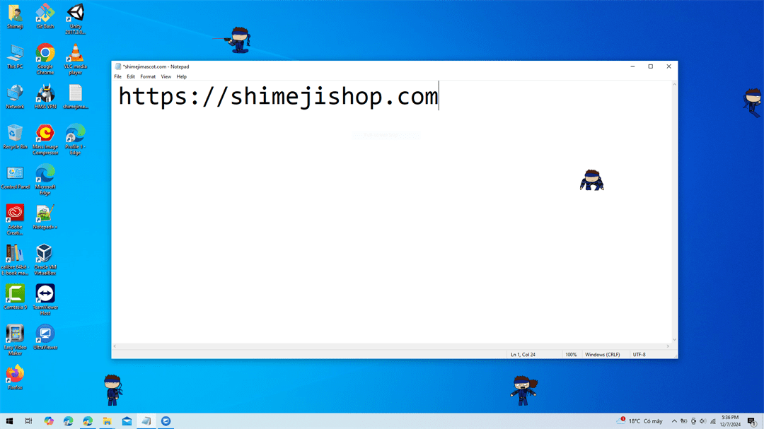 Solid Snake Shimeji on Desktop