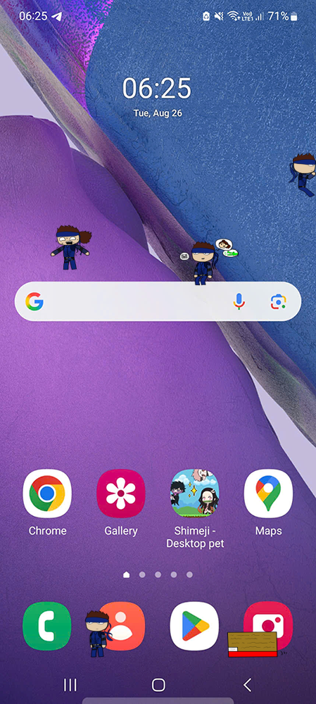 Solid Snake Shimeji on Mobile