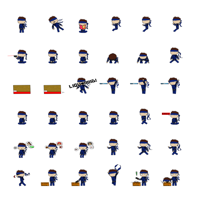 Solid Snake Shimeji Sprite Preview