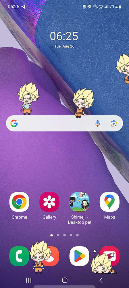 Son Goku Shimeji on Mobile