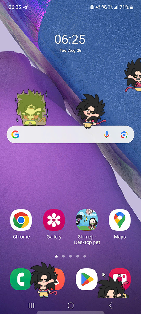 Son Goku SSJ4 Shimeji on Mobile