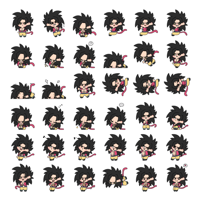 Son Goku SSJ4 Shimeji Sprite Preview