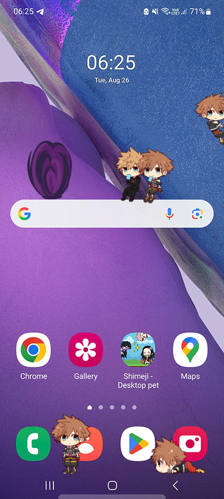 Sora Shimeji on Mobile