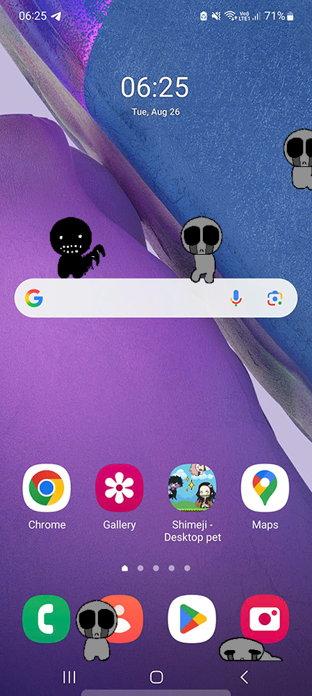 Soul Shimeji on Mobile