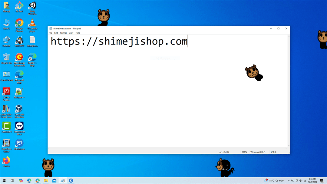 SoulD Shimeji on Desktop