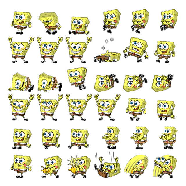 SpongeBob Shimeji Sprite Preview