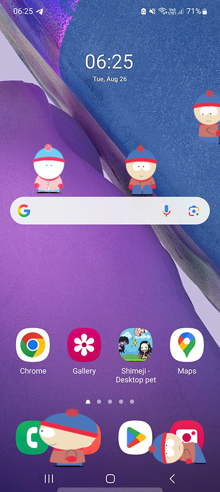 Stan Shimeji on Mobile