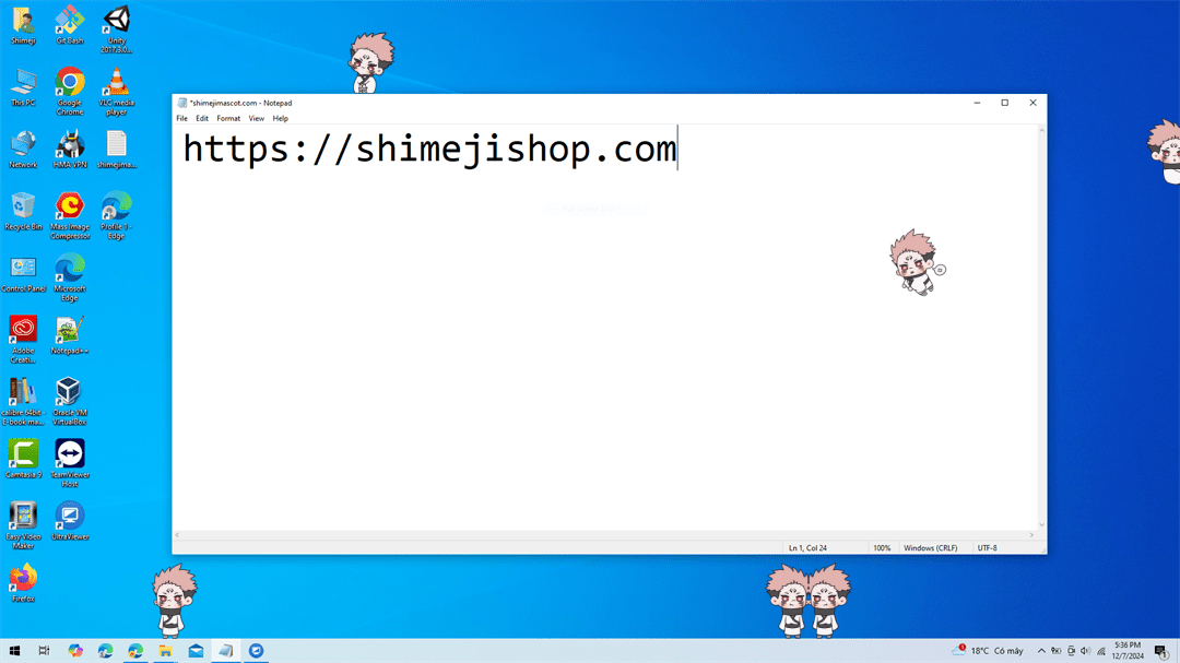 Sukuna Shimeji on Desktop