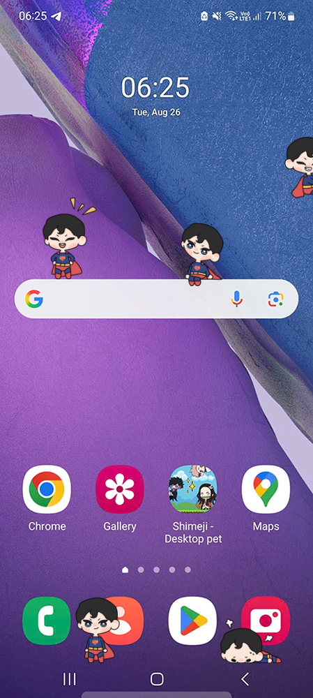Superman Shimeji on Mobile