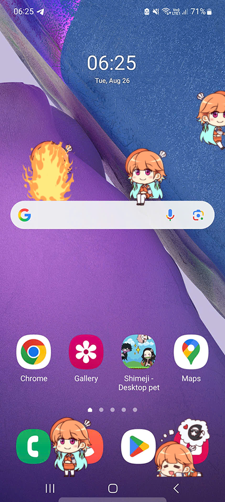Takanashi Kiara Shimeji on Mobile