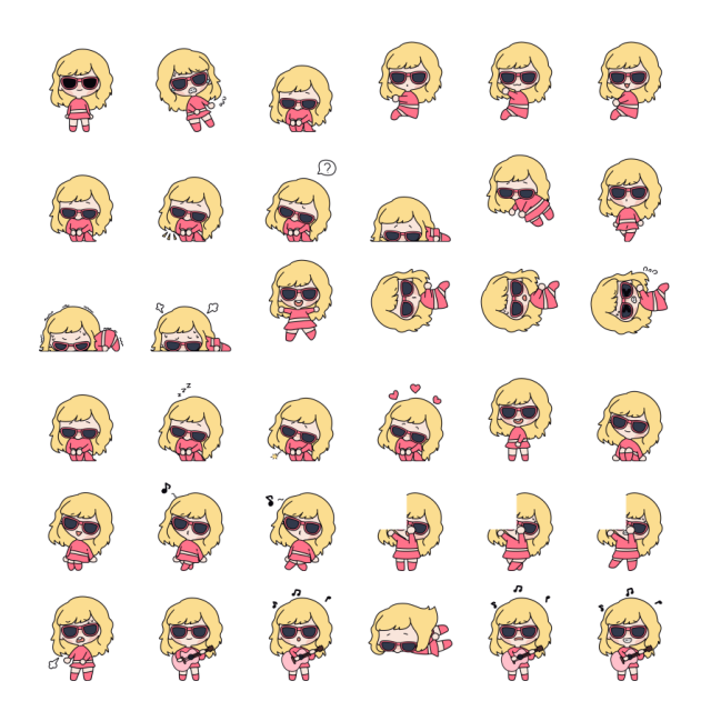 Taylor Swift Shimeji Sprite Preview