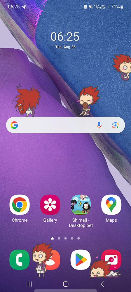 Tendou Satori Shimeji on Mobile