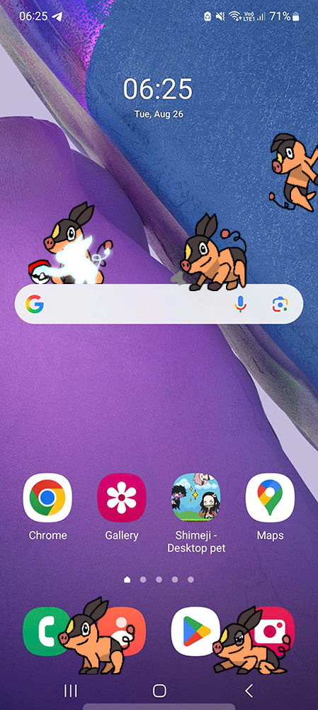 Tepig Shimeji on Mobile