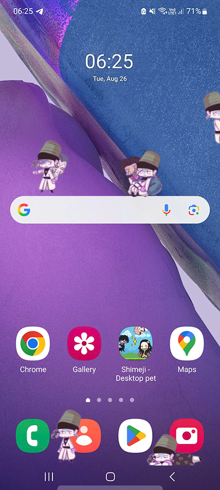 Terence Shimeji on Mobile