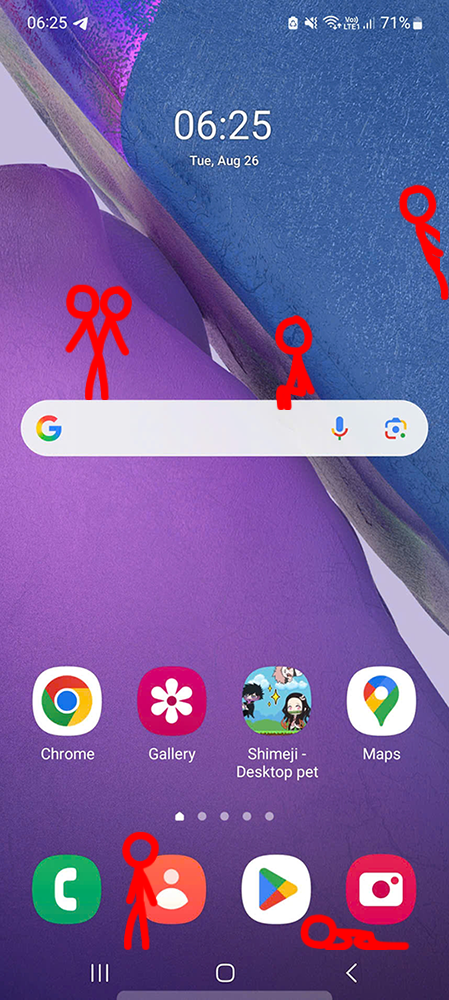 The Dark Lord Shimeji on Mobile