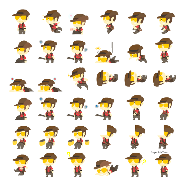 The Sniper Shimeji Sprite Preview