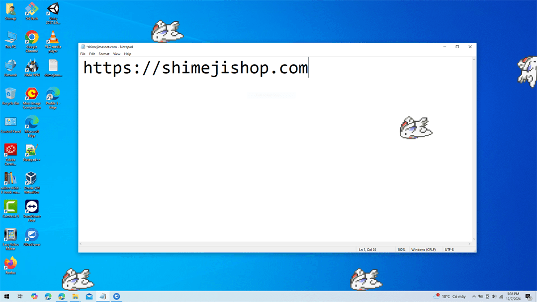 Togekiss Shimeji on Desktop